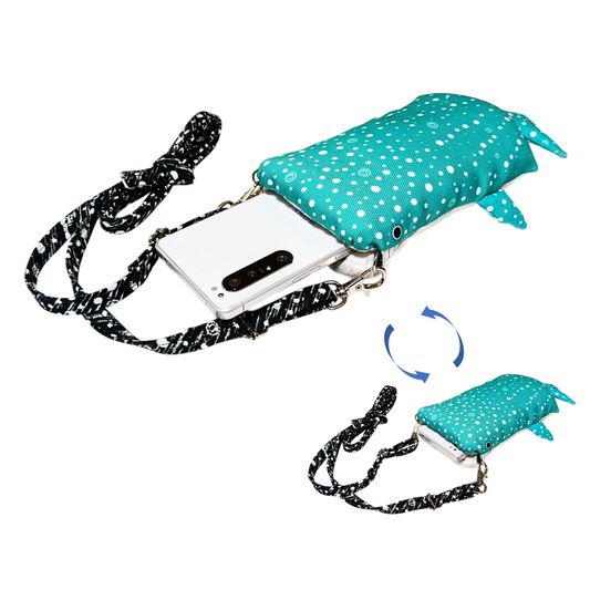 ジンベイザメ型スマホショルダー 「しっくり じんべい」