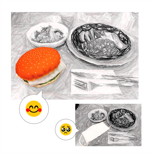 マスクバーガー 食事時間専用マスクケース