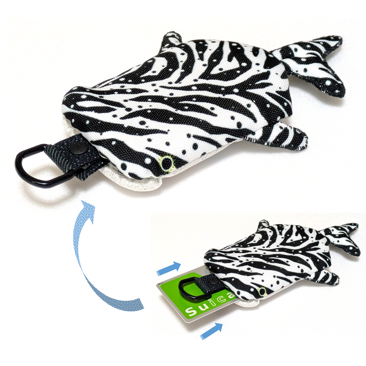 ジンベイザメ型パスケース　「しっくり こじんべい」