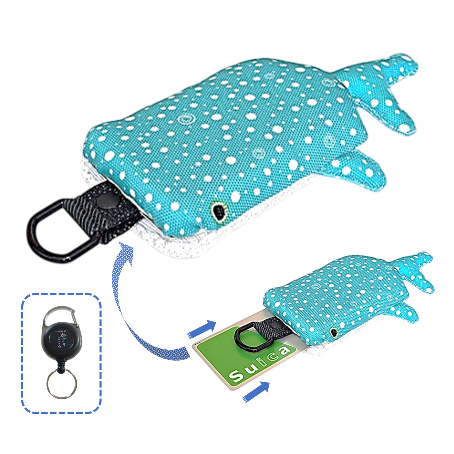 ジンベイザメ型パスケース　「しっくり こじんべい」