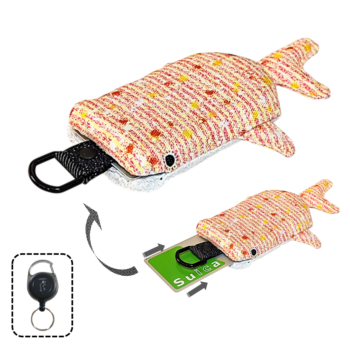 ジンベイザメ型パスケース　「しっくり こじんべい」