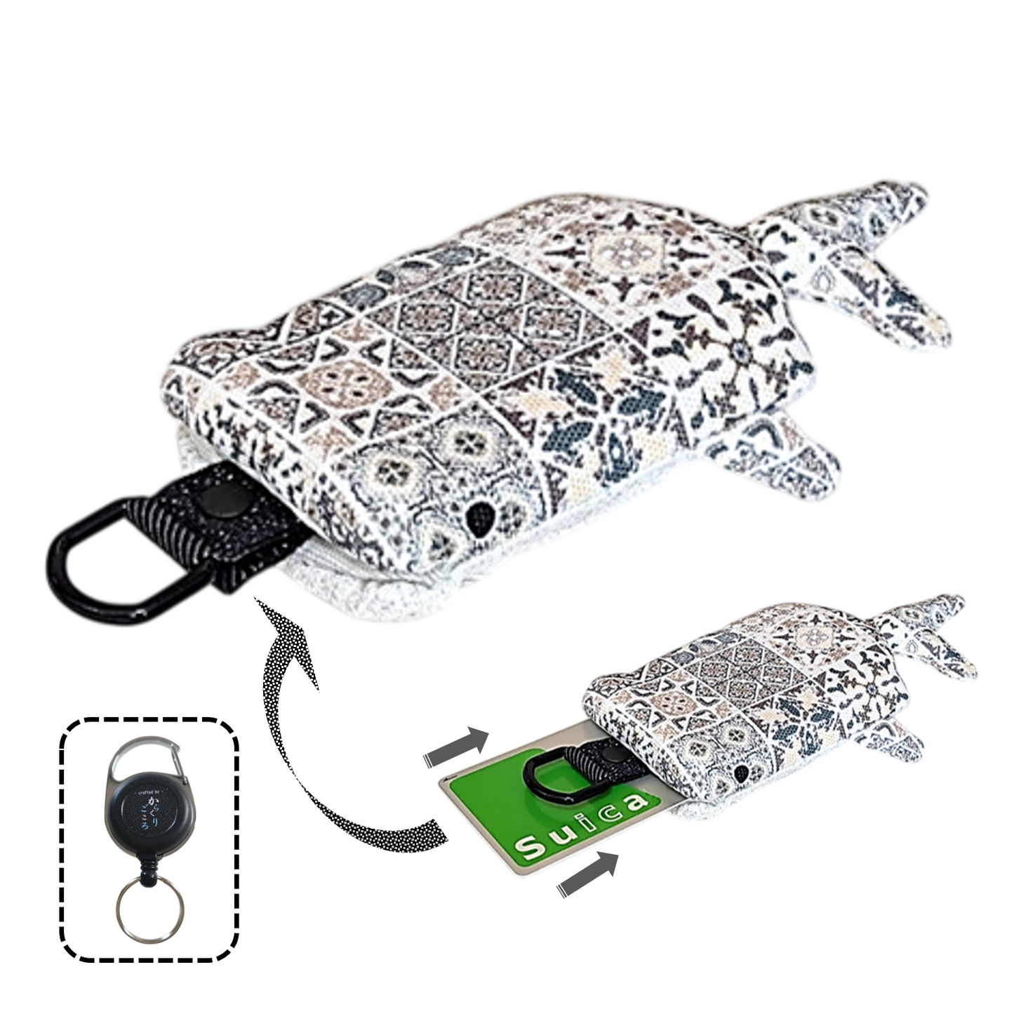 ジンベイザメ型パスケース　「しっくり こじんべい」