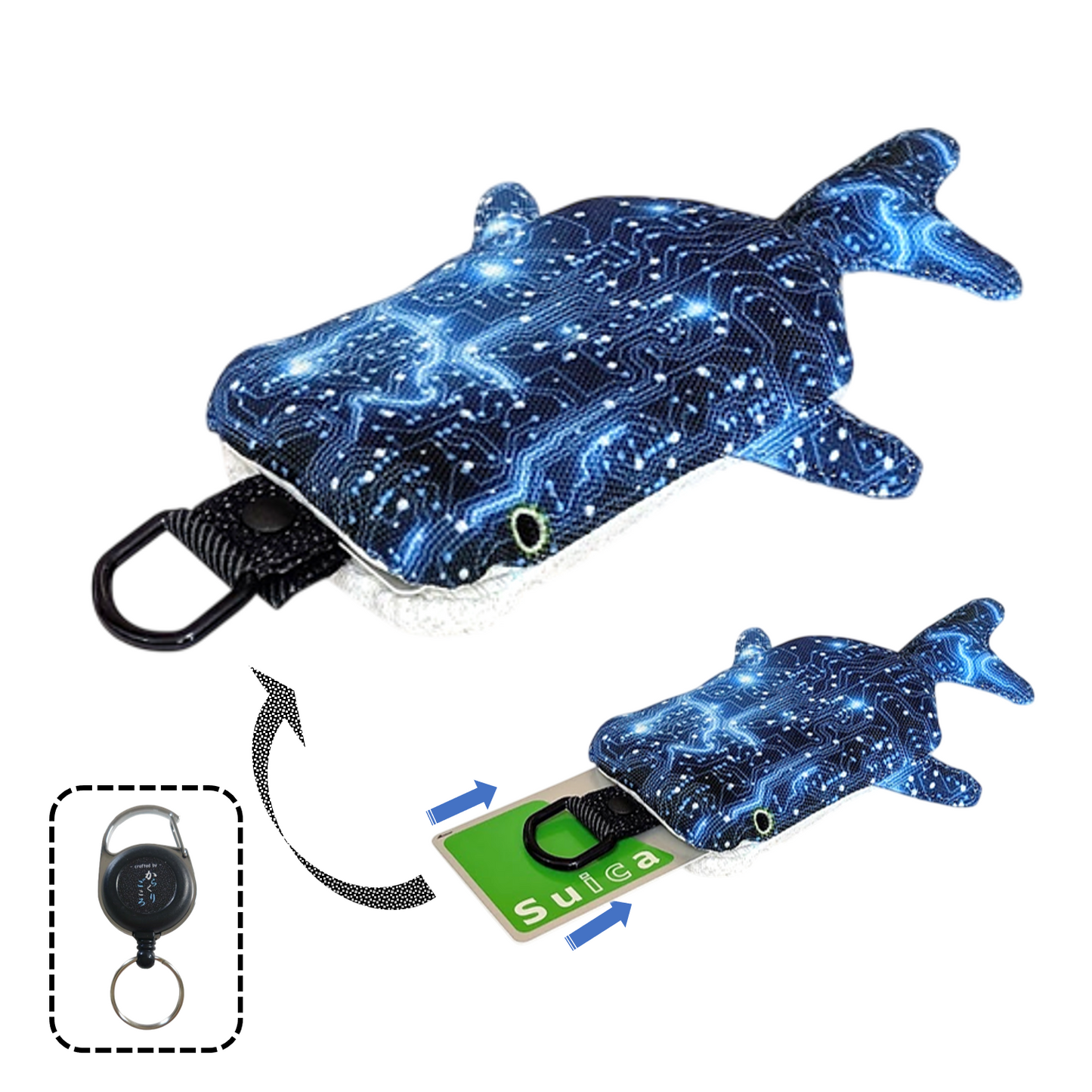 ジンベイザメ型パスケース　「しっくり こじんべい」