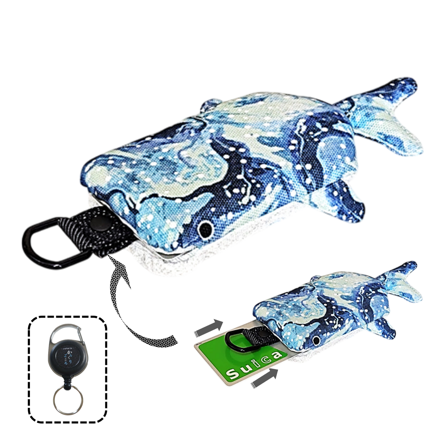 ジンベイザメ型パスケース　「しっくり こじんべい」