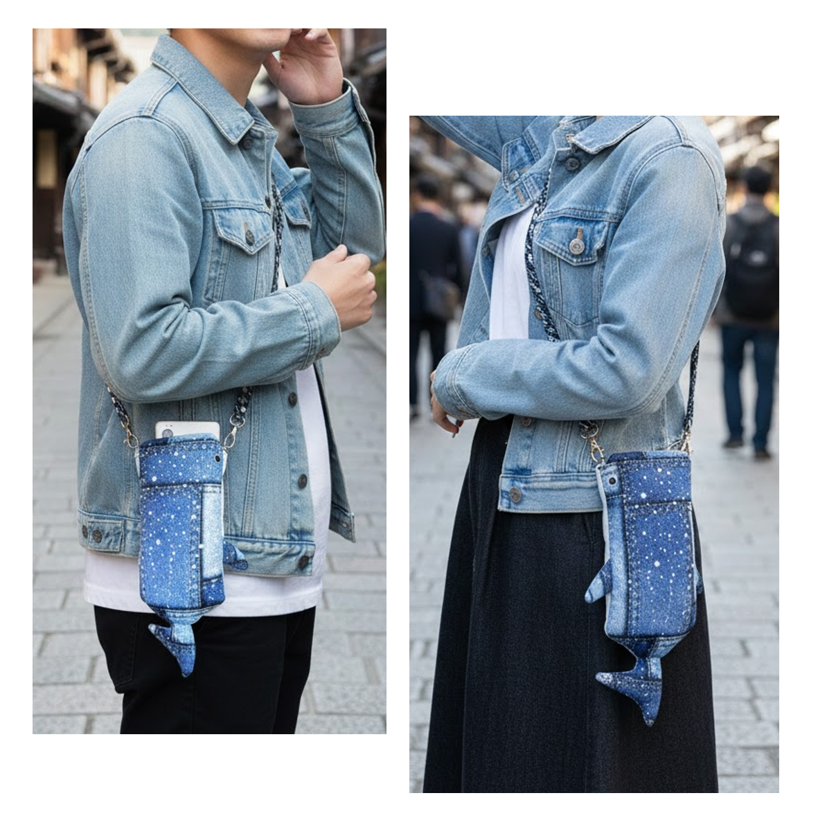 ジンベイザメ型スマホショルダー　「しっくり じんべい」