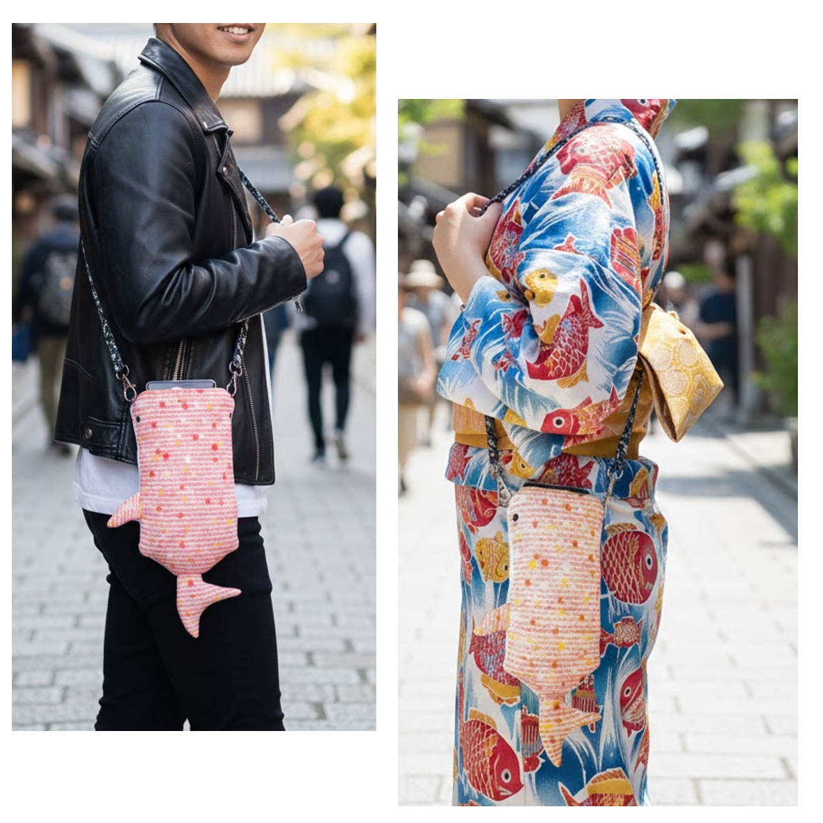 ジンベイザメ型スマホショルダー　「しっくり じんべい」