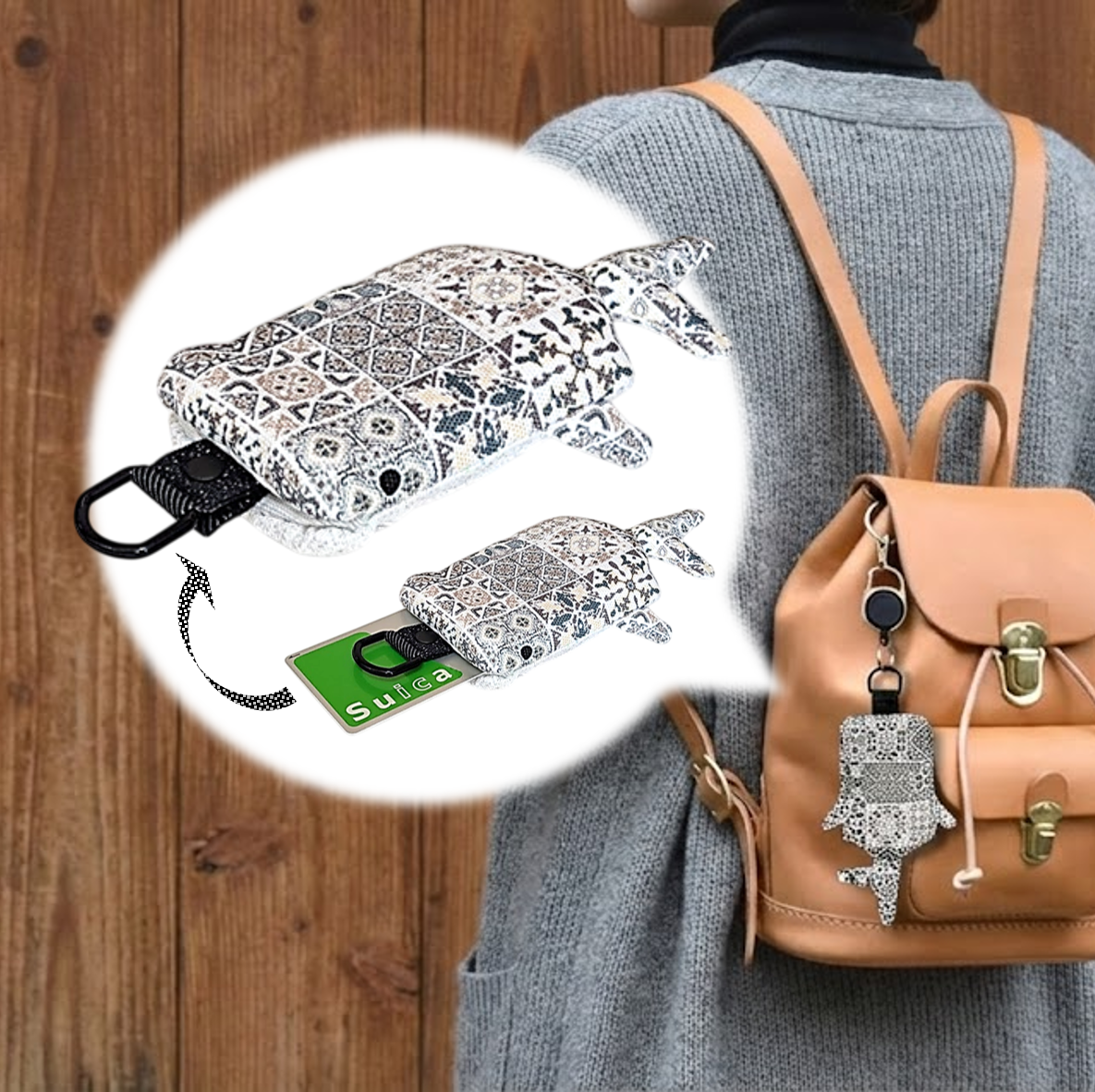 ジンベイザメ型パスケース　「しっくり こじんべい」