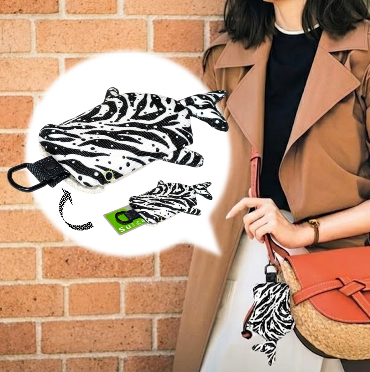 ジンベイザメ型パスケース　「しっくり こじんべい」