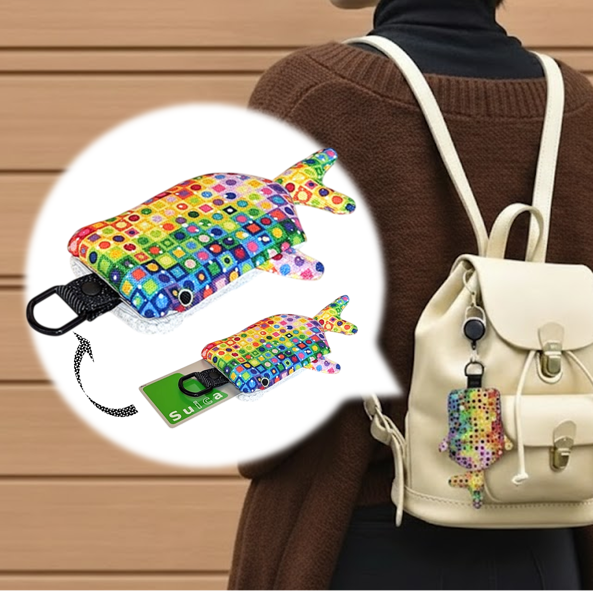 ジンベイザメ型パスケース　「しっくり こじんべい」