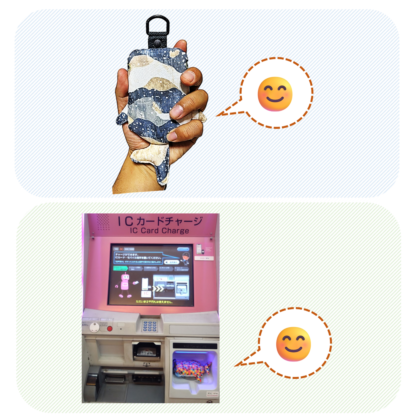 ジンベイザメ型パスケース　「しっくり こじんべい」